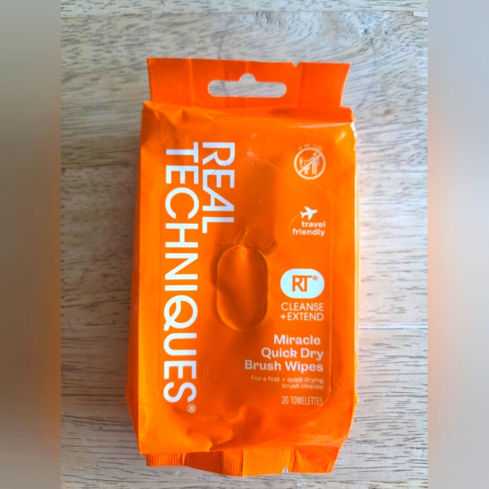 🦋2/$30! Real Techniques 20 Miracle Quick Dry Brush Wipes NIP
